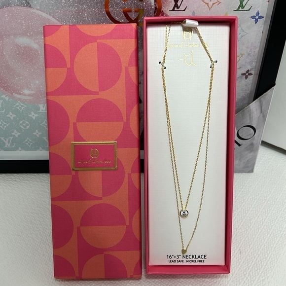 House Of Harlow  Set of 2 necklace gold toned - Picture 1 of 7